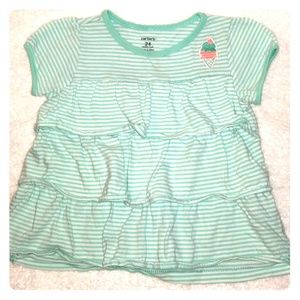 Peplum striped shirt